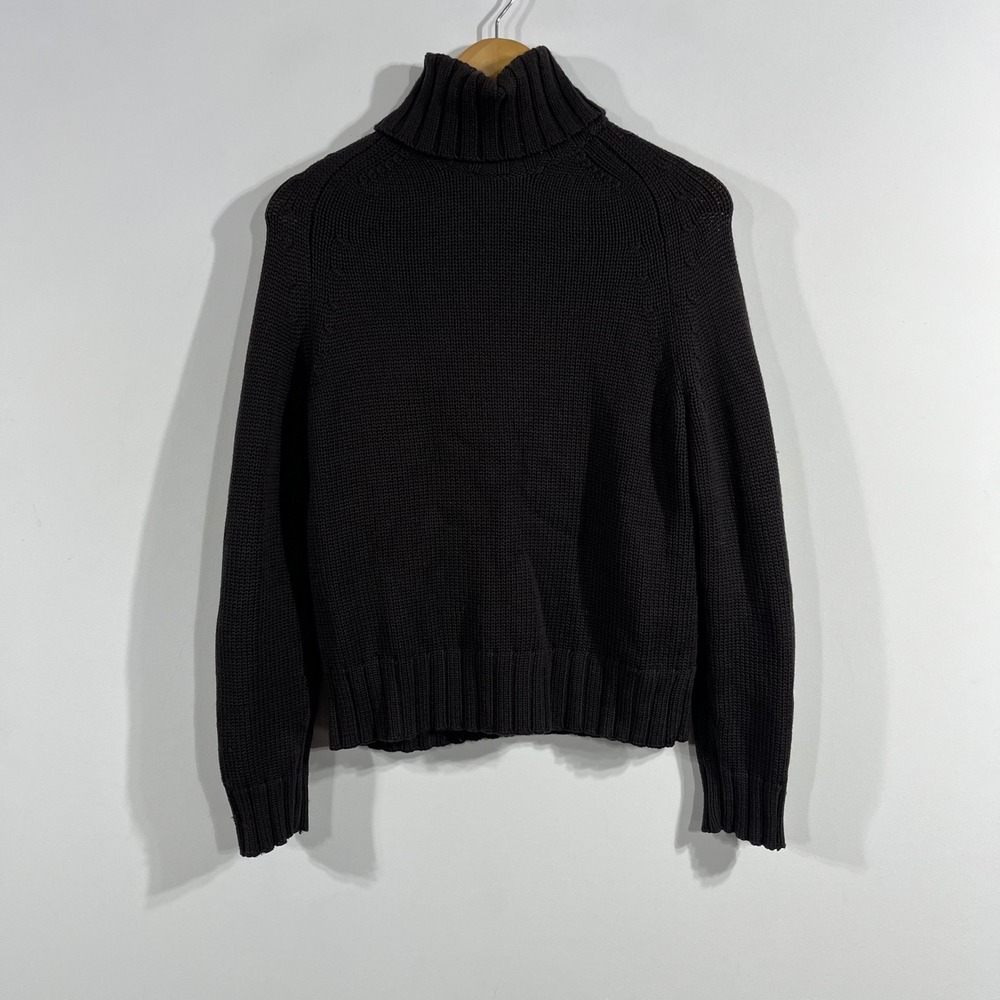 Brooks Brothers Quiet Luxury Heritage Womens Merino Wool Sweater Brown Small